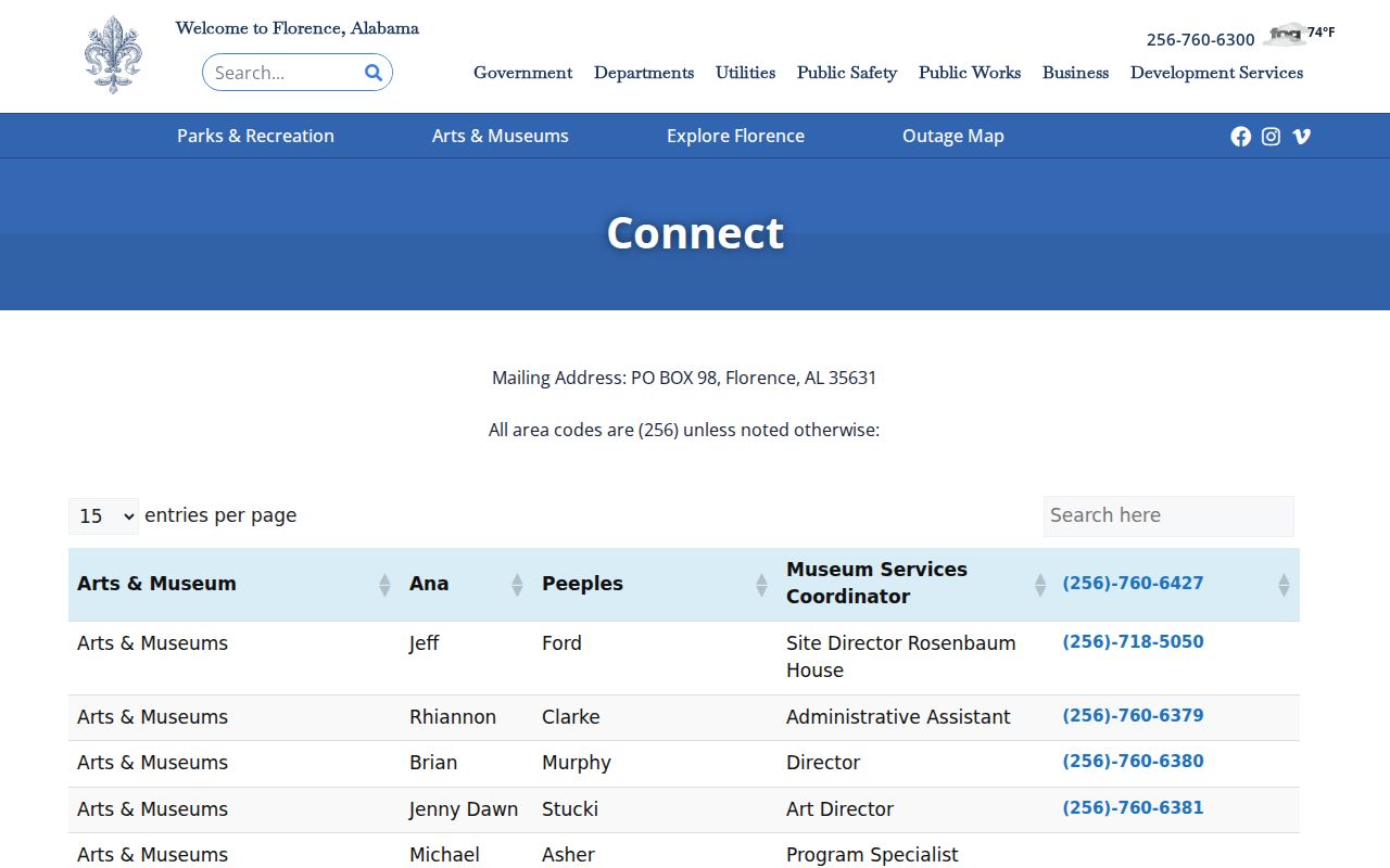 Florence court docket and magistrate directory