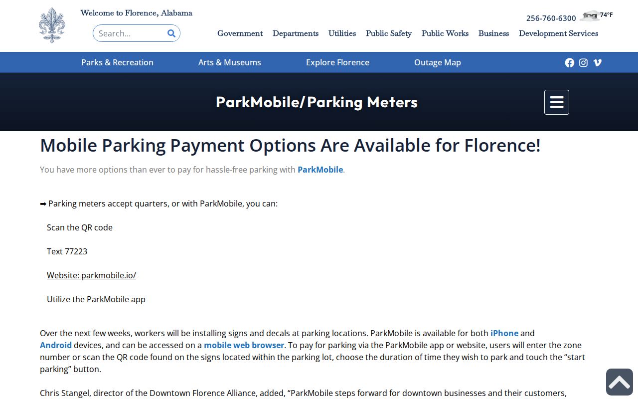 Florence court records route for city parking tickets