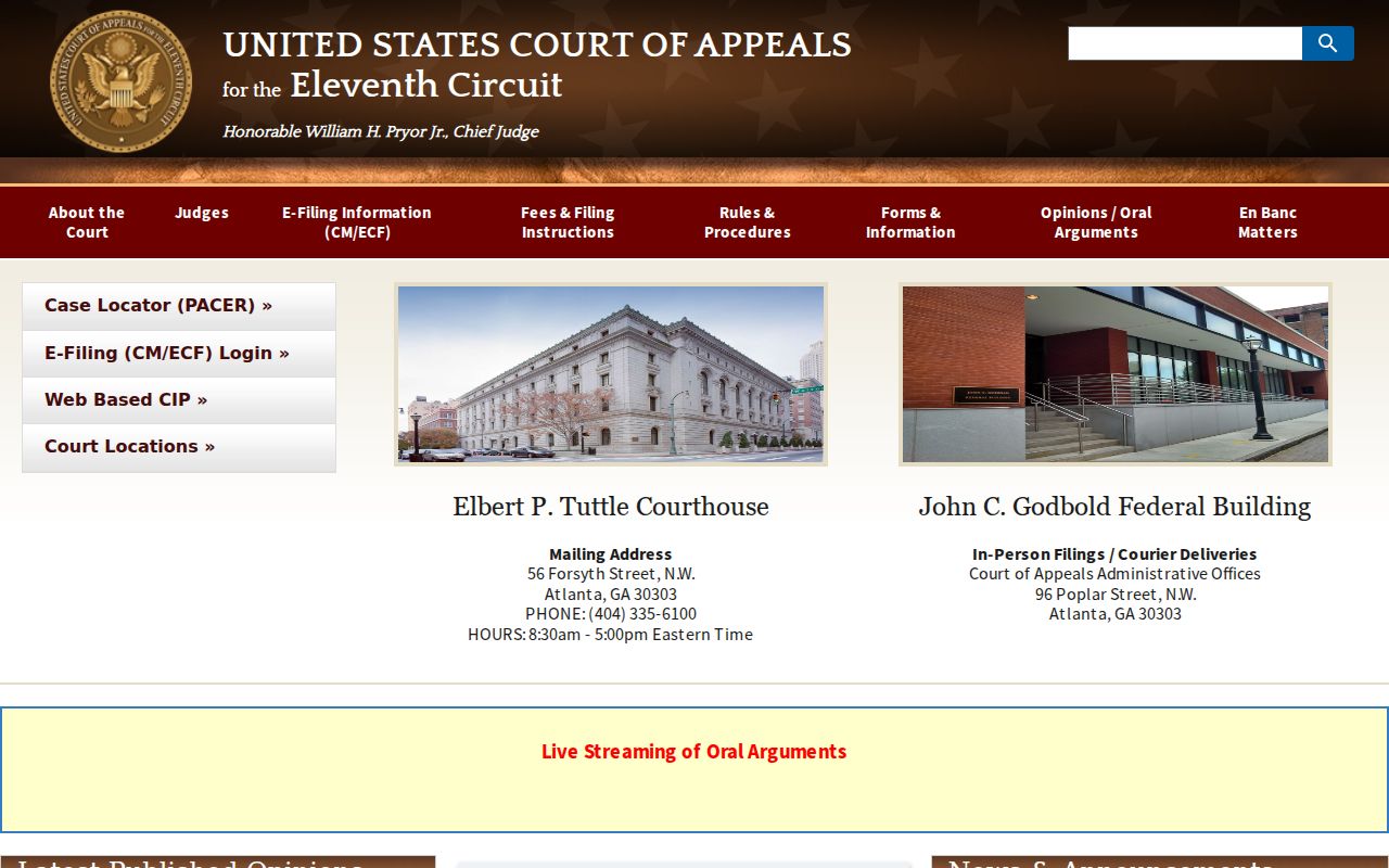 Eleventh Circuit source for Lauderdale County appellate court records